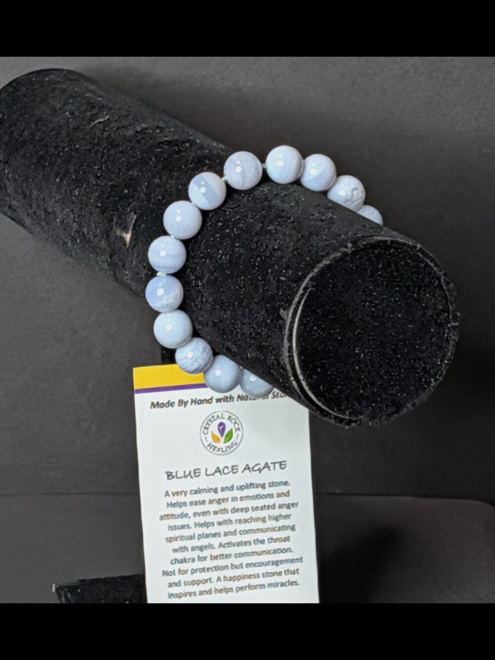 NEW Lovely BLUE LACE AGATE Stretchy Bracelet, perfect for any occasion!